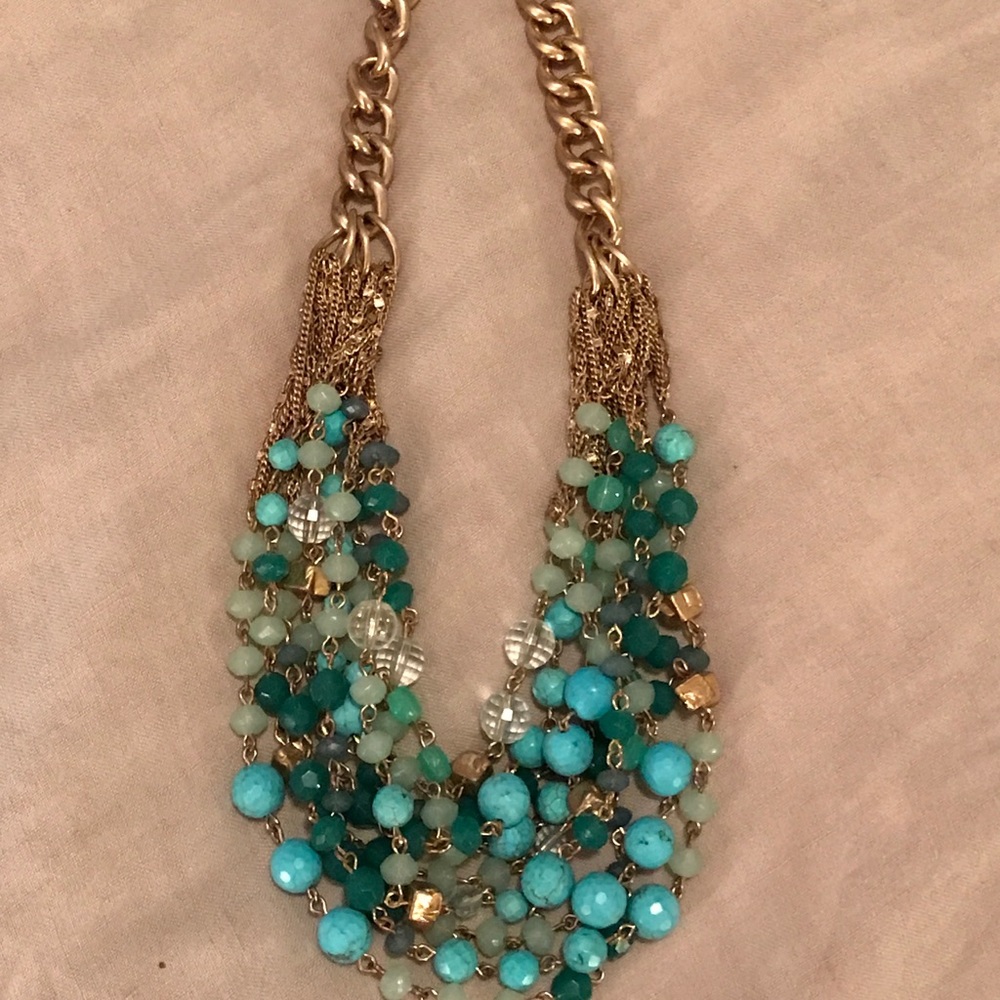 Stella & Dot Maldives Statement Necklace Turquoise